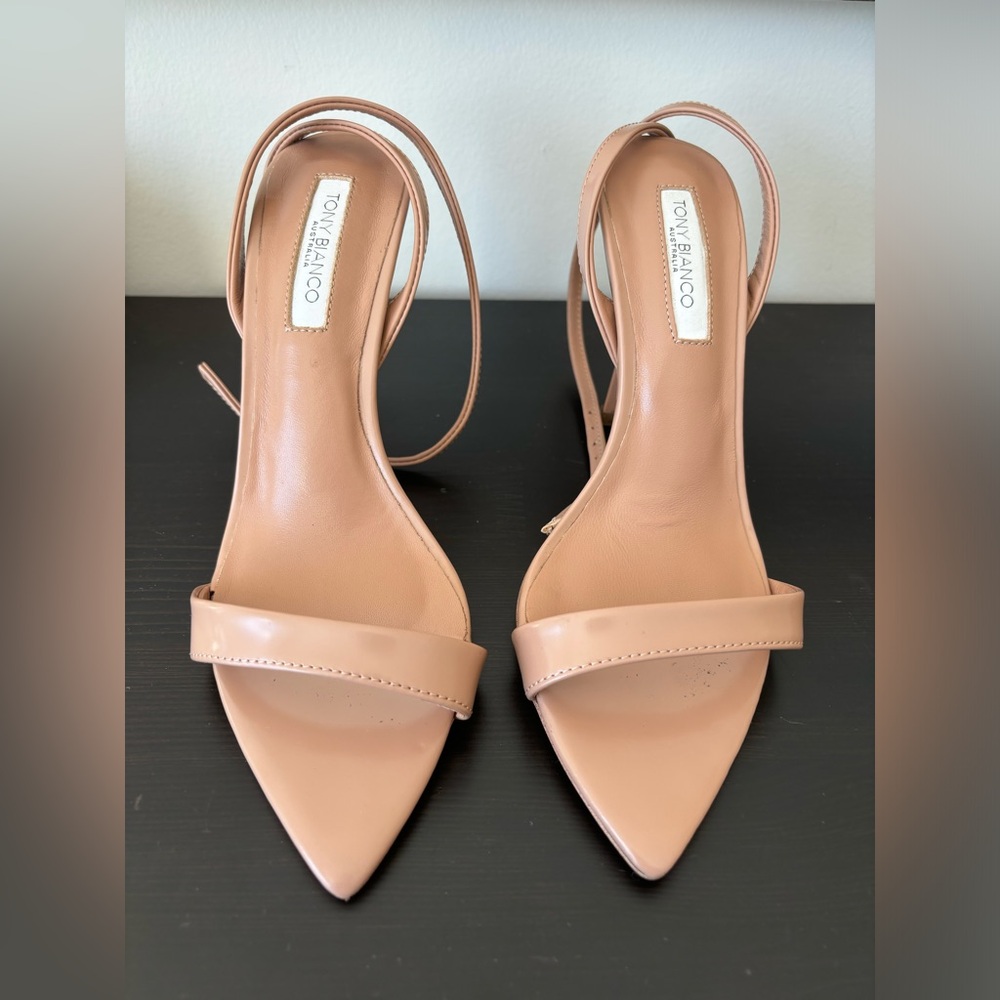 Tony Bianco Milos Latte Hi Shine Heels